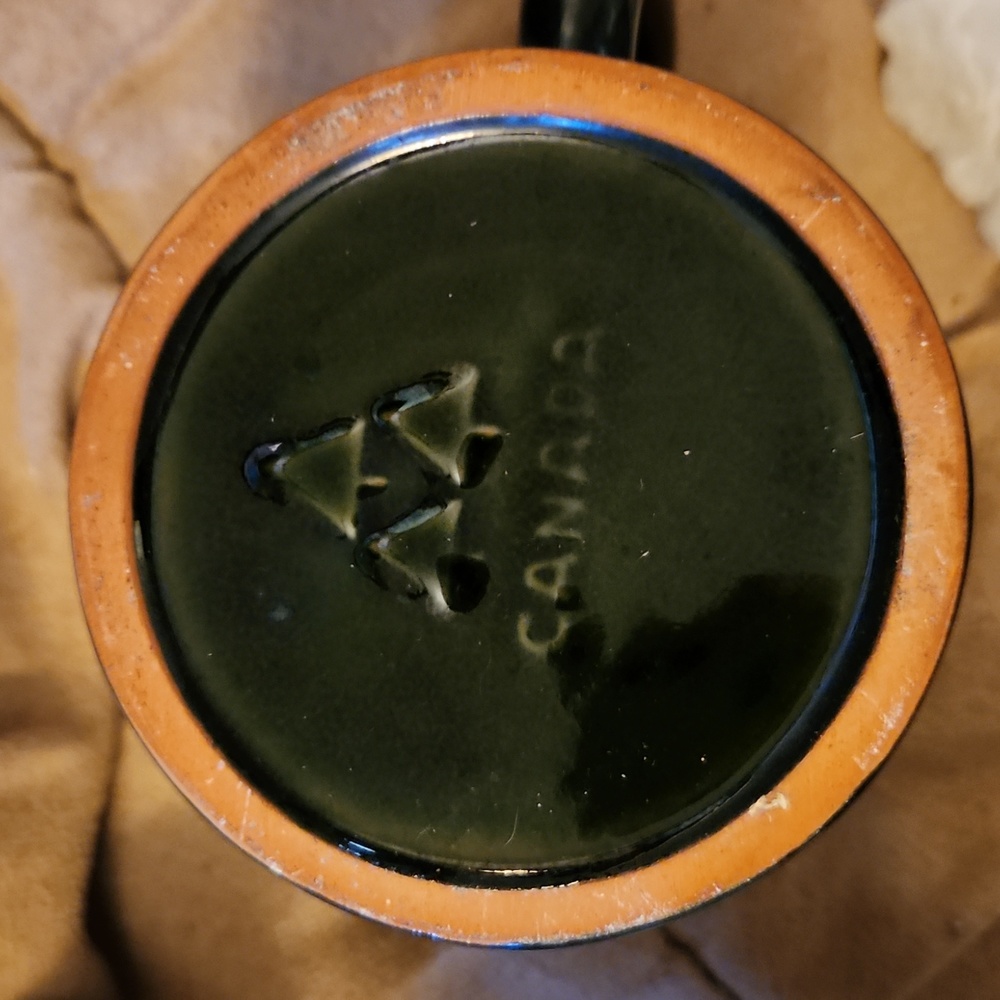 Blue Mountain 1970s Canada Green Drip glaze Pottery Mug and Cup - Picture 7 of 14
